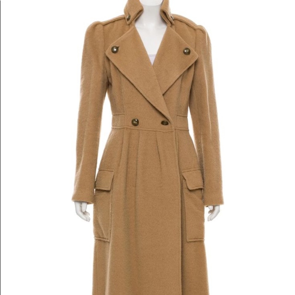 DIANE VON FURSTENBERG SABRA Angora Wool Coat Sz 2
